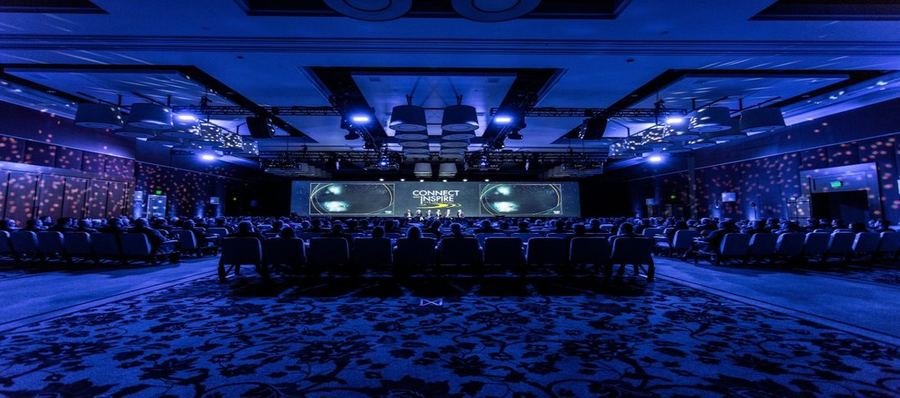 General session conference stage production